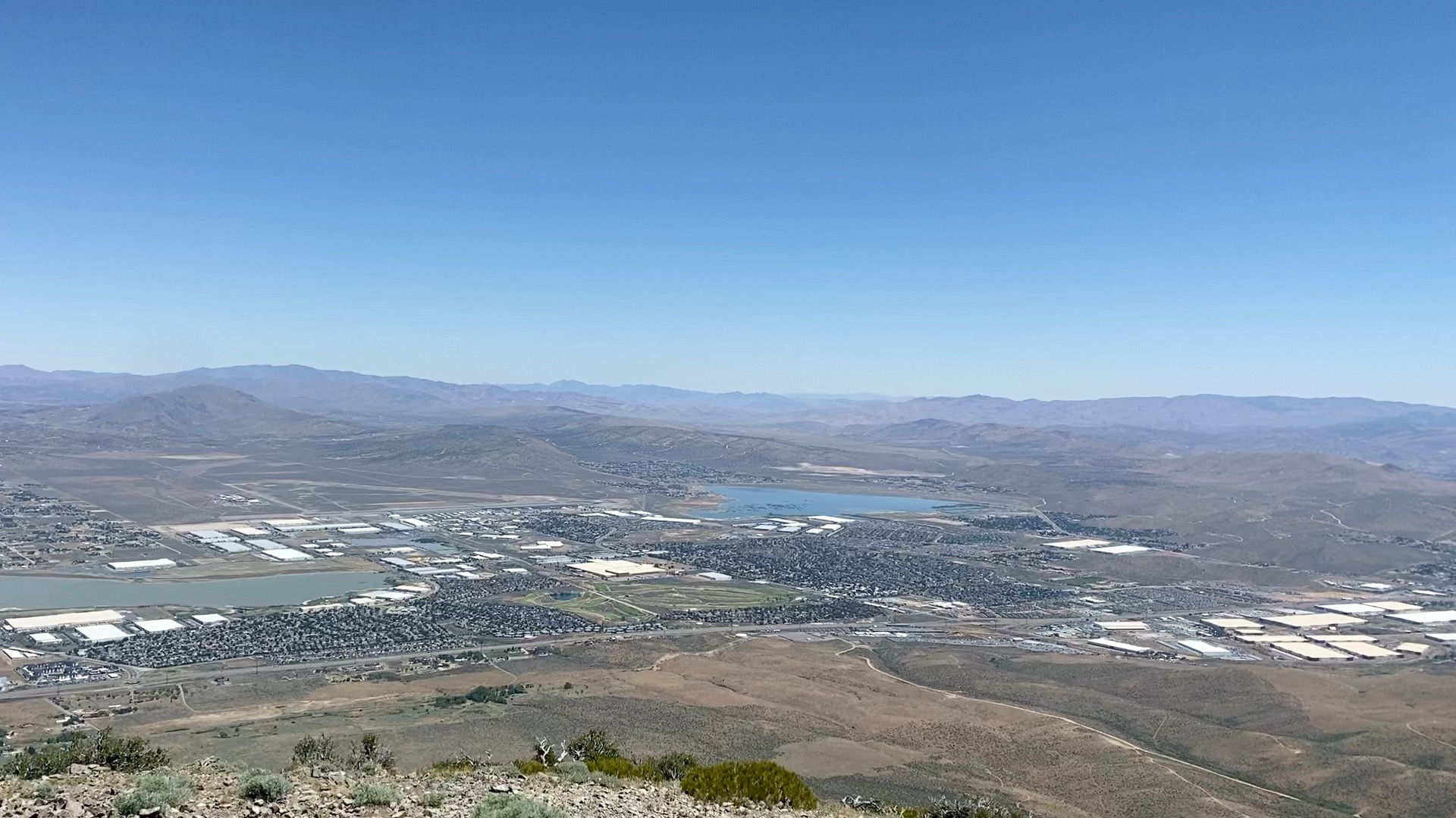Panorama from the Peavine crest across Reno, Sparks, and Cold Springs