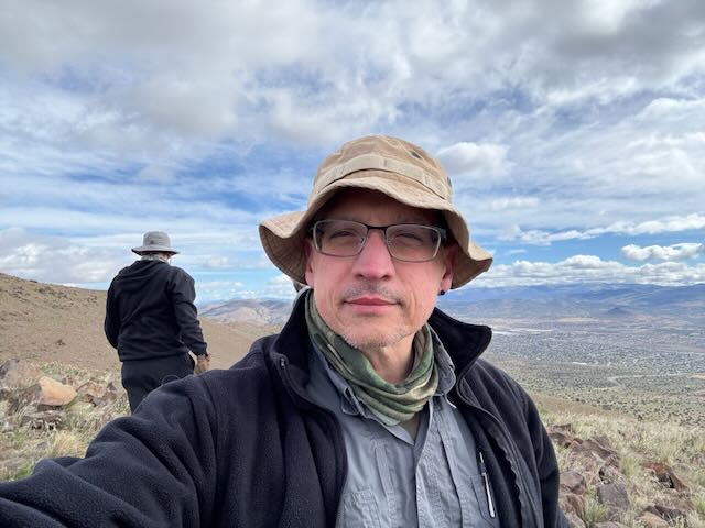 On the rocky Spanish Benchmark shoulder above the Truckee Meadows